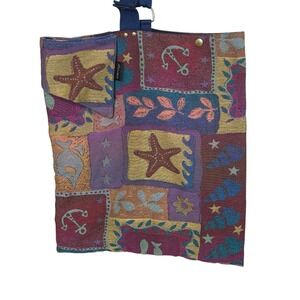 Carson Rogers Carogi Bohemian Tapestry Slingback Crossbody Bag Ocean Beach Fish